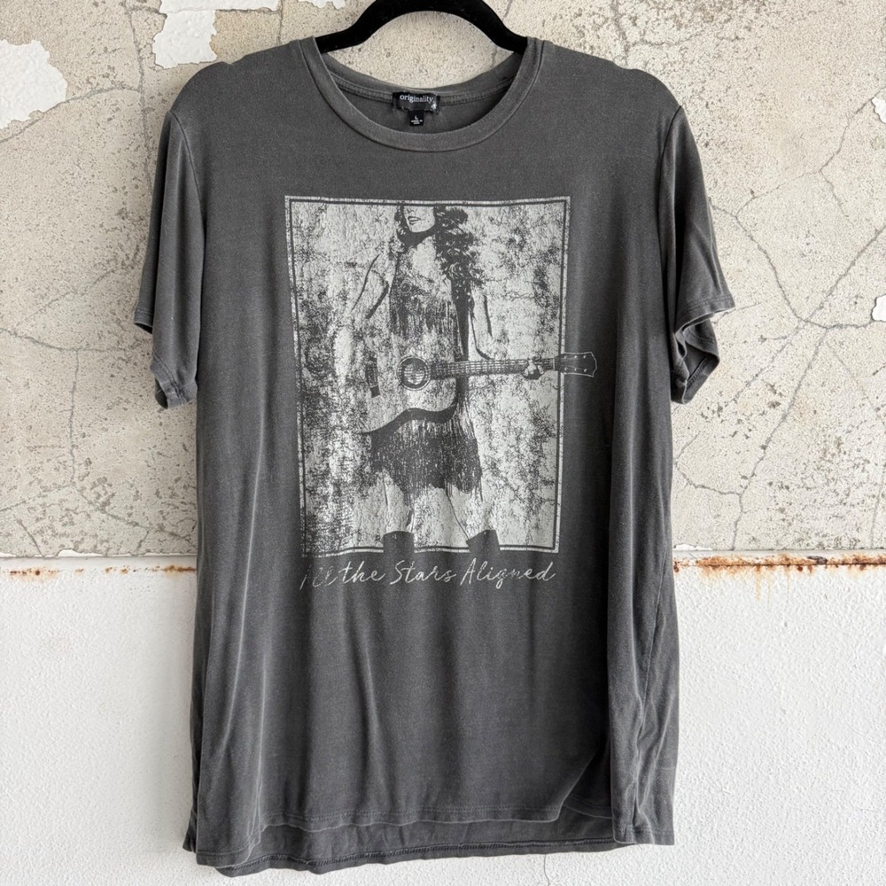 Taylor Swift Tee All the Stars Align Country Music Guitar Shirt Womens L